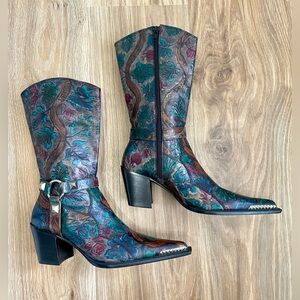 Basic Di Paoovan Made In Italy One of a Kind Stunning Cowboy Boot Size 8.5 (39)